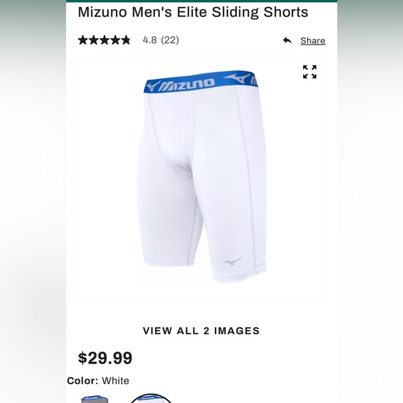 Mizuno Men's Elite Sliding Shorts - Picture 8 of 10